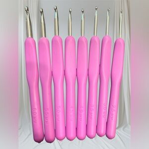8pcs lila crochet hooks set